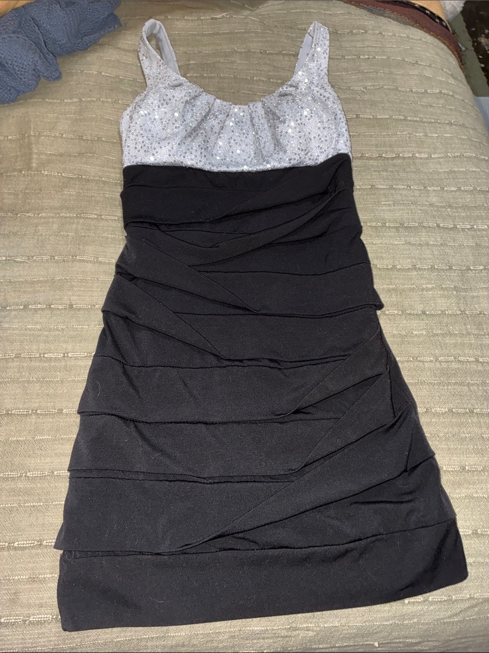 Ruby Rox Black Dress with Silver Sequin Bodice